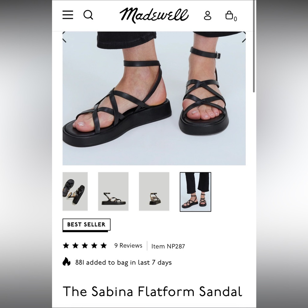 Madewell Sabrina Fltaform Sandal